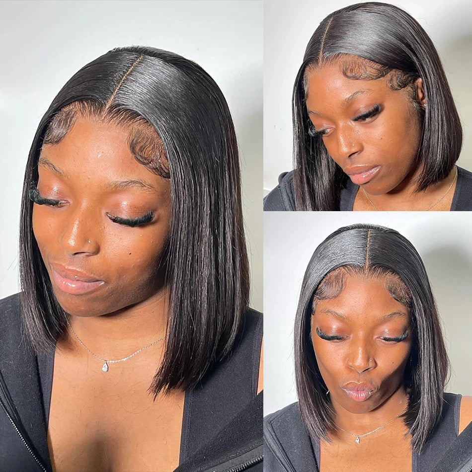 Bone Straight Bob Lace Front Wig