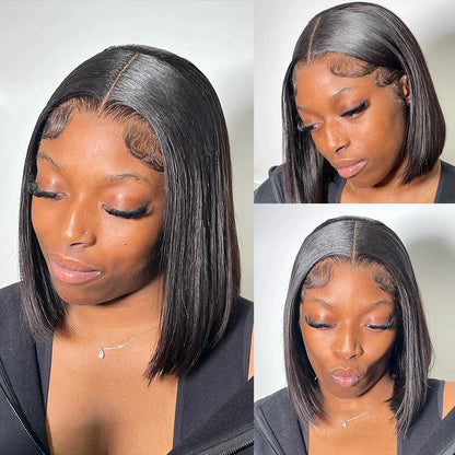 Bone Straight Bob Lace Front Wig