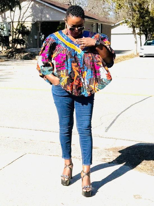 Short African Print Stylish Top